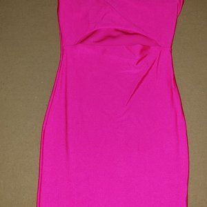 Cut to the Chase Hot Pink Spaghetti Mini Dress